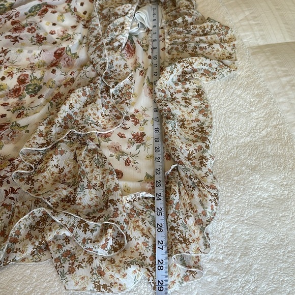 Miss Me Floral Ruffle Maxi Dress Size Medium - Picture 14 of 14
